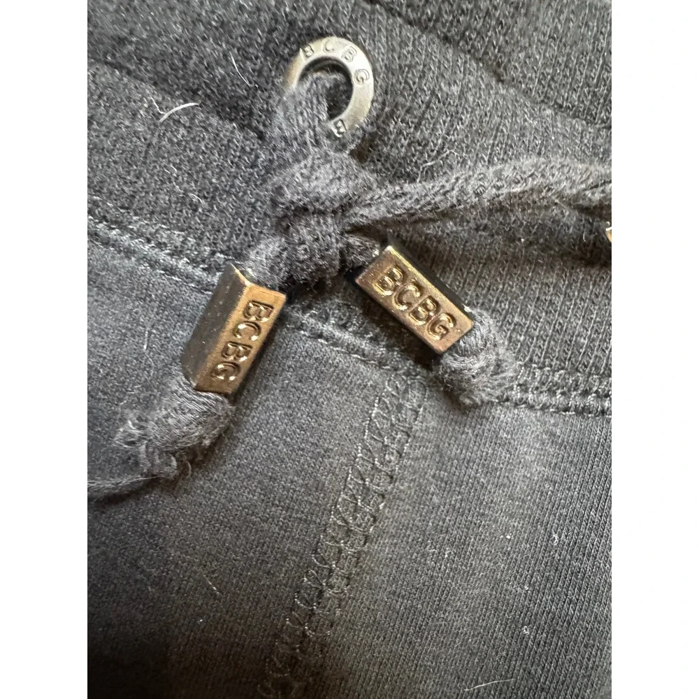 BCBGMAXAZRIA Black Rhinestone Tracksuit Set Jacket Pants Women's XL - Picture 14 of 14
